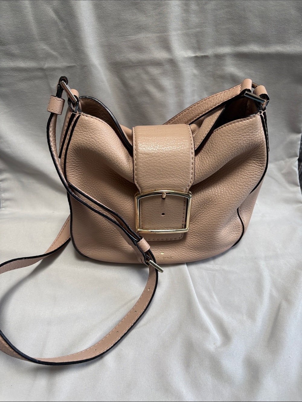 Kate Spade Women's Beige Leather Bag with Buckle